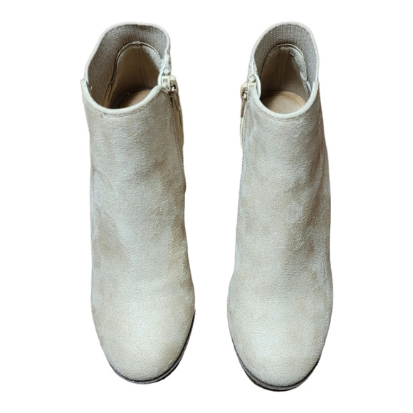 Market & Spruce Tan Faux Suede Chunky Ankle Boots Size 8.5 Neutral Minimalist - Picture 10 of 10